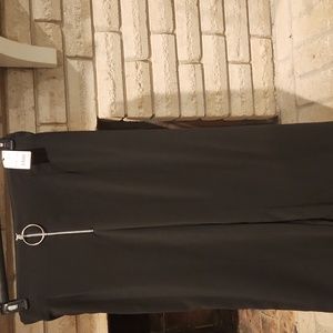 Black Zipper Front Pant